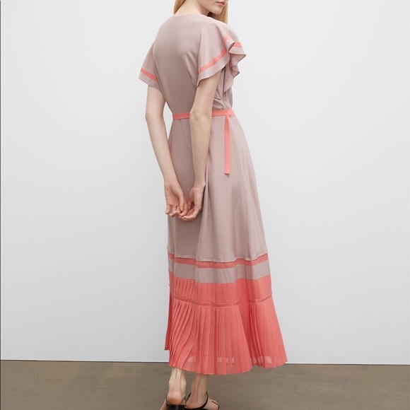 ❤️❤️❤️Club Monaco Colorblock Pleated Maxi Dress size 10❤️❤️❤️ - Picture 2 of 8